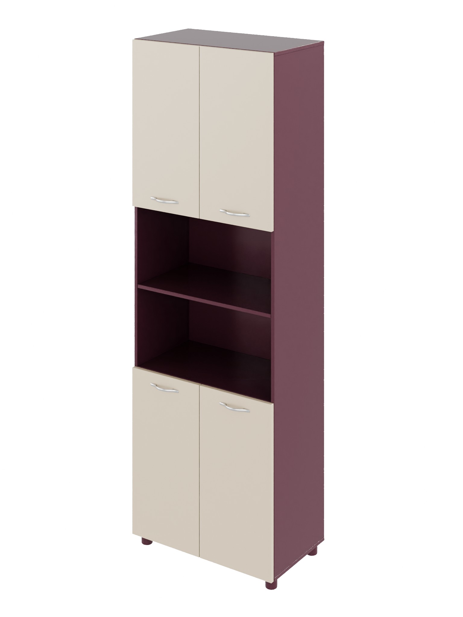 Шафа чотиридверна з двома відкритими нішами Color (7886) 702х416х2228 мм МЕБЛІ ТЕХНОСТИЛЬ